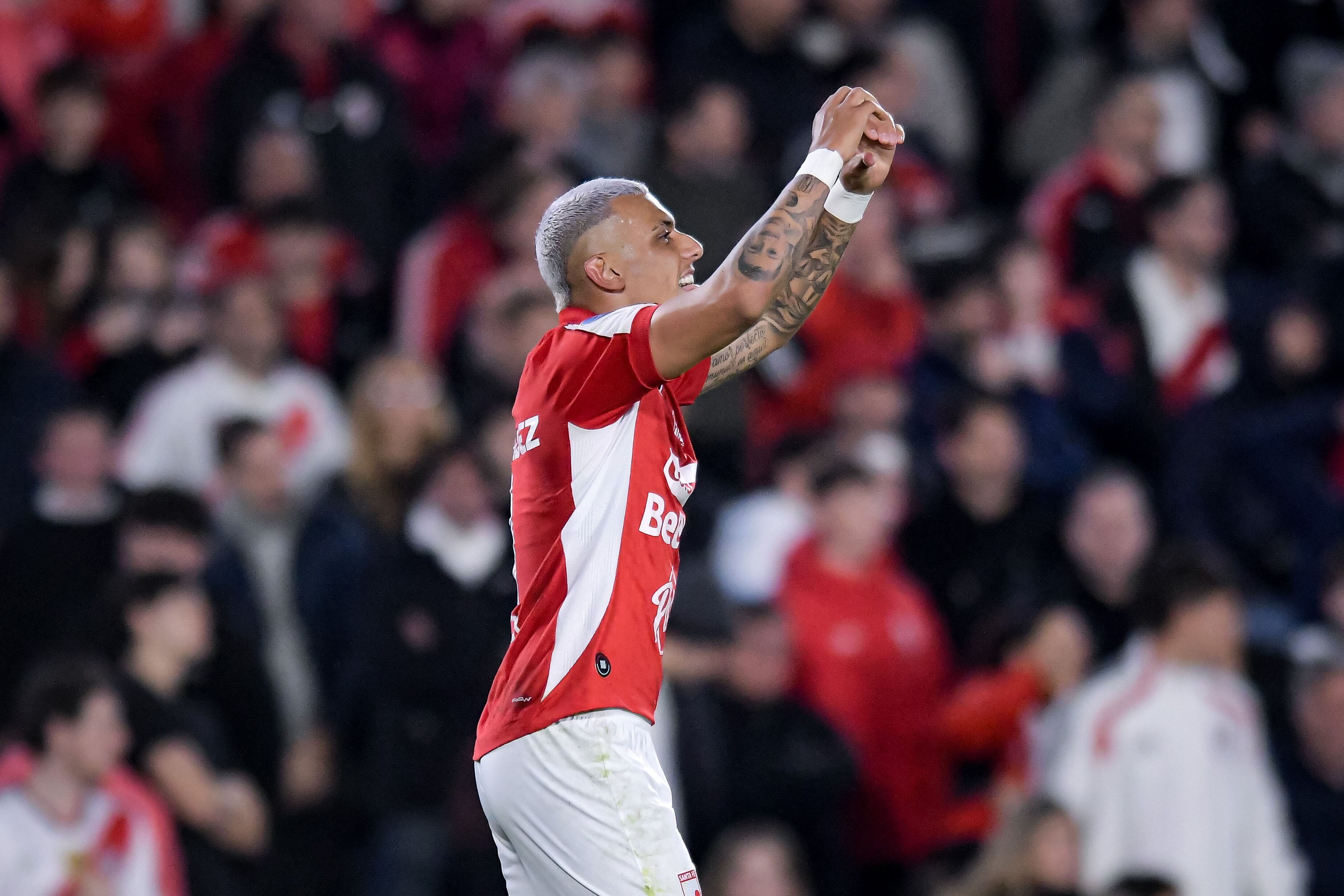 Franco Fagundez, jugador de Independiente Santa Fe. (Photo by Marcelo Endelli/Getty Images)