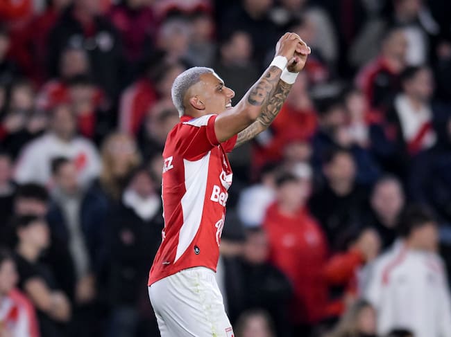 Franco Fagundez, jugador de Independiente Santa Fe. (Photo by Marcelo Endelli/Getty Images)