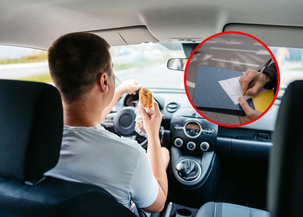 ¿Me pueden multar si voy comiendo mientras conduzco? (GettyImages)