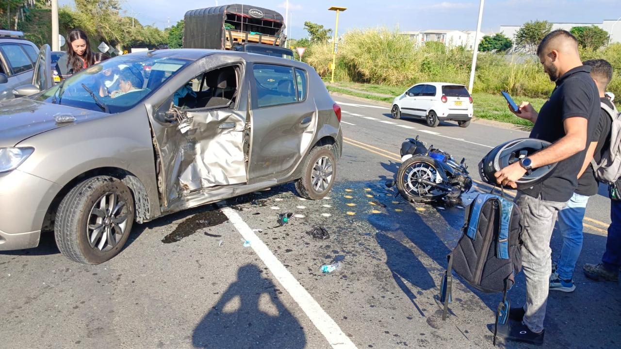 Foto: Accidente de tránsito en Pereira - suministrada Perimetro Asegurado (archivo)