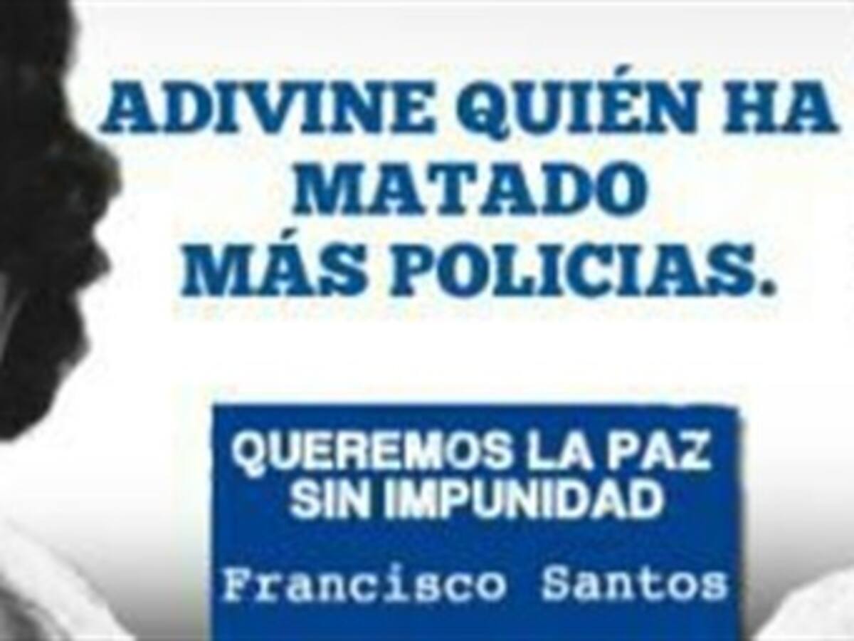 Francisco Santos compara en valla publicitaria a Iván Márquez con Pablo Escobar