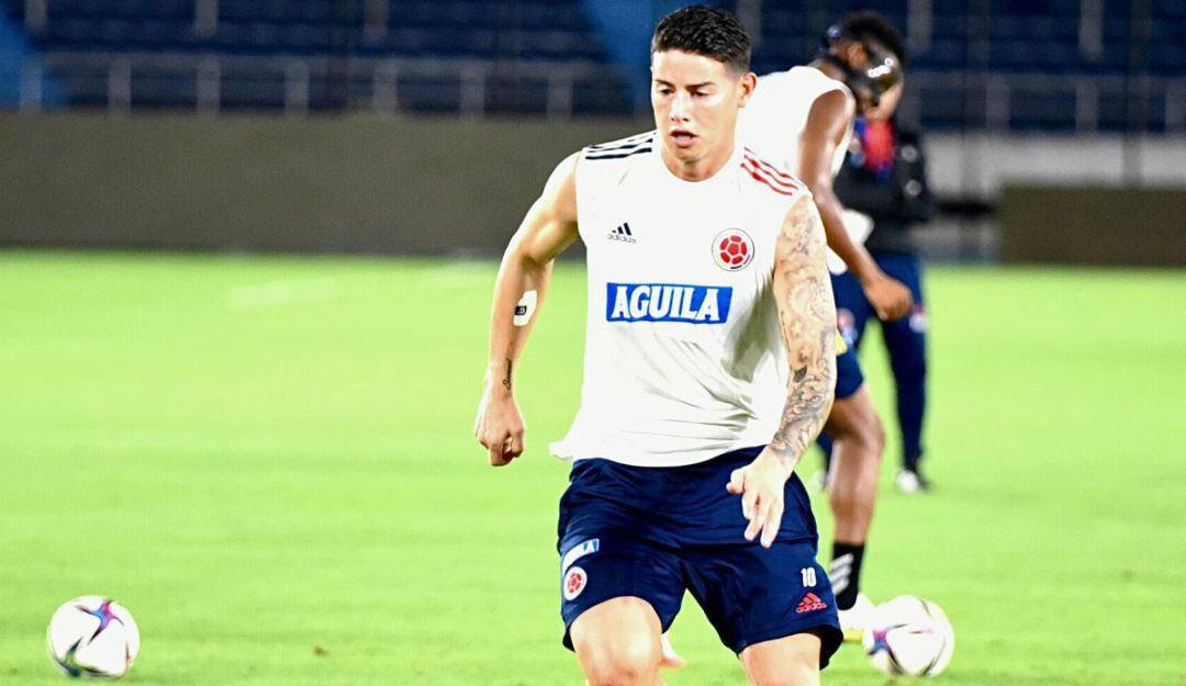 James Rodríguez con la Selección Colombia en 2021