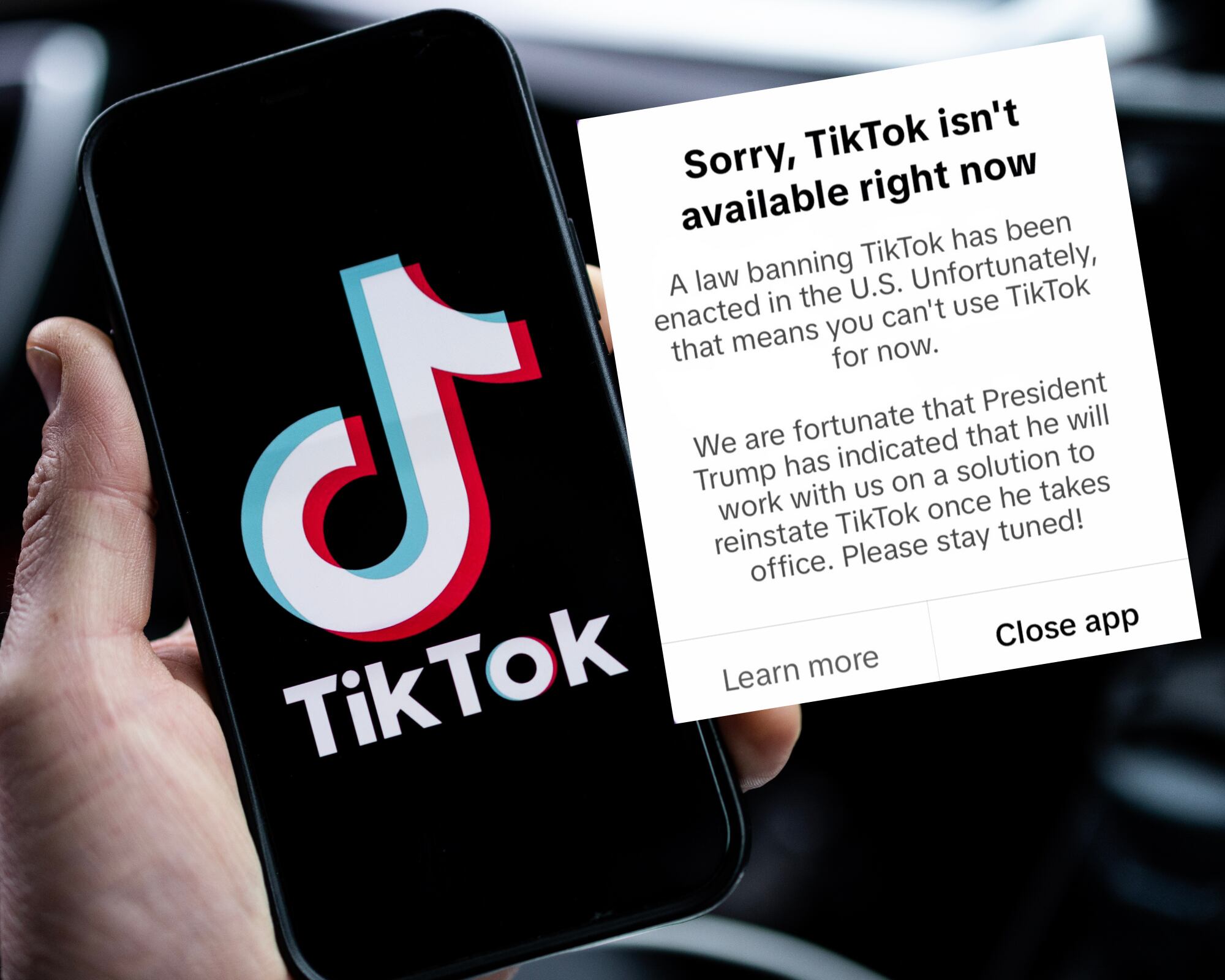 La red social dejó de funcionar en Estados Unidos entre la noche del 18 de enero y la mañana del 19 de enero. 
(Foto: Caracol Radio / Getty)