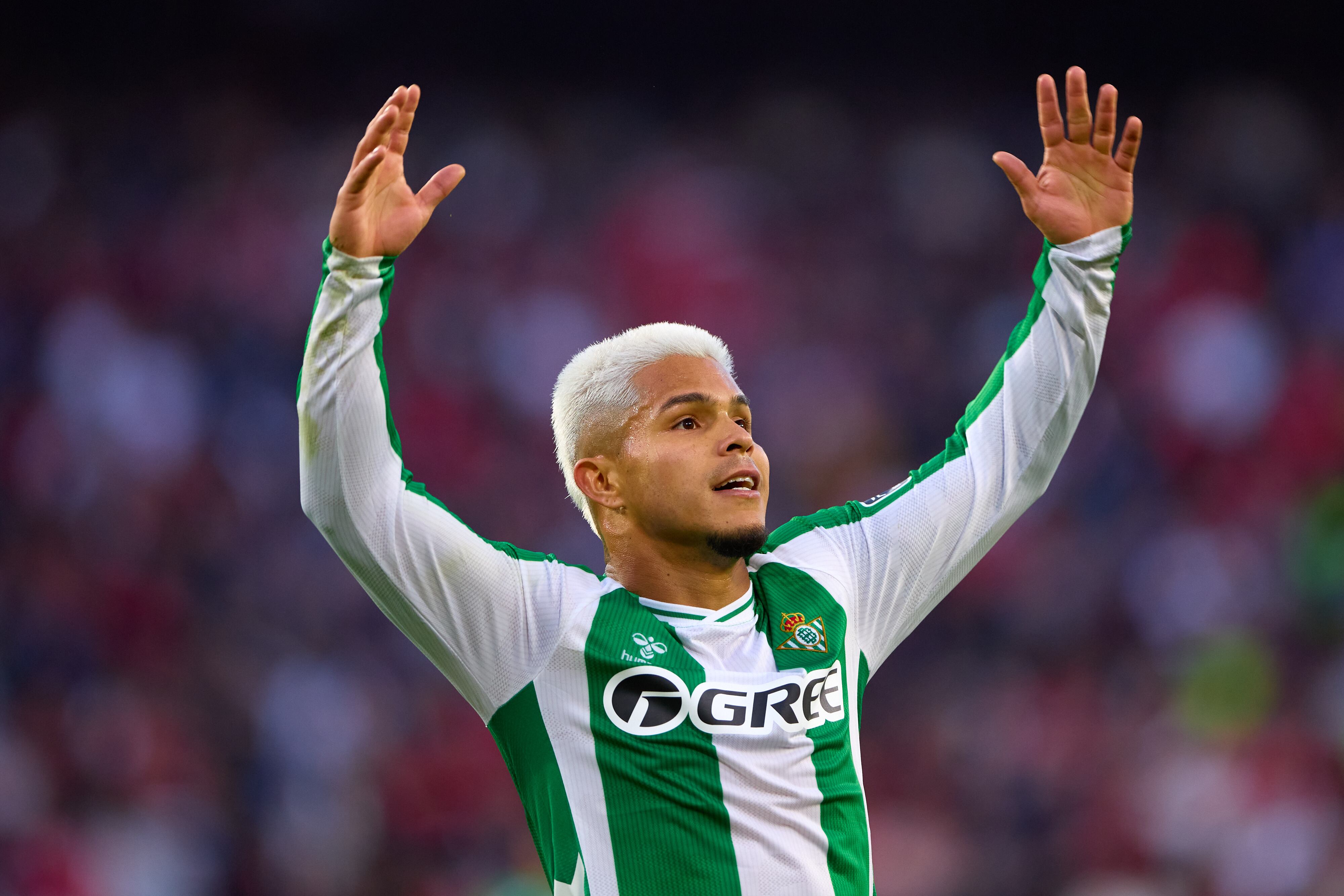 El Cucho Hernández jugador de Real celebrando un gol en La Liga EA Sports / Getty Images