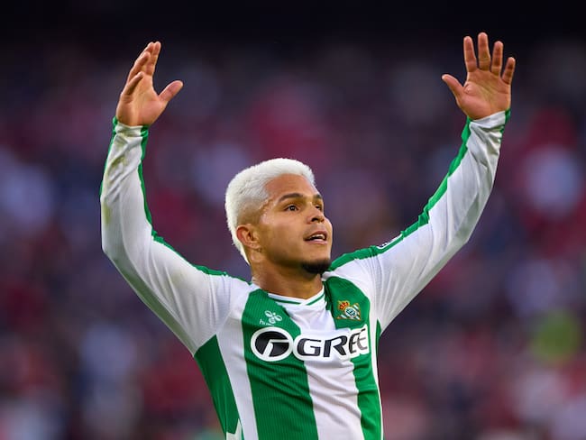 El Cucho Hernández jugador de Real celebrando un gol en La Liga EA Sports / Getty Images