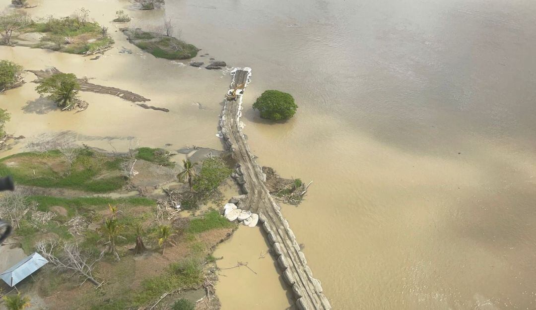 Se iniciará la construcción de tres espigones ubicados sobre el tramo norte del dique para frenar la migración del río Cauca