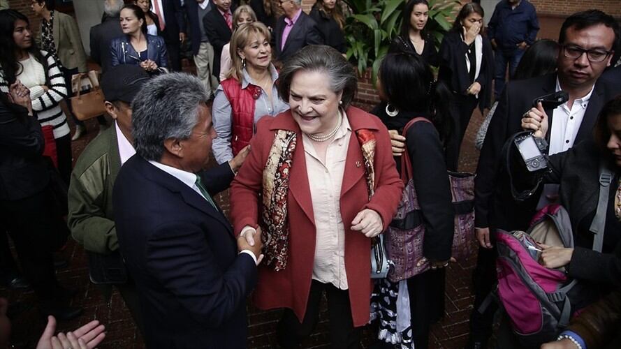 Bogotá. Julio 06 de 2017. Clara López inscribe el movimiento con el cual va a recolectar las firmas para inscribirse como candidata presidencial para las elecciones de 2018.. Foto: Colprensa