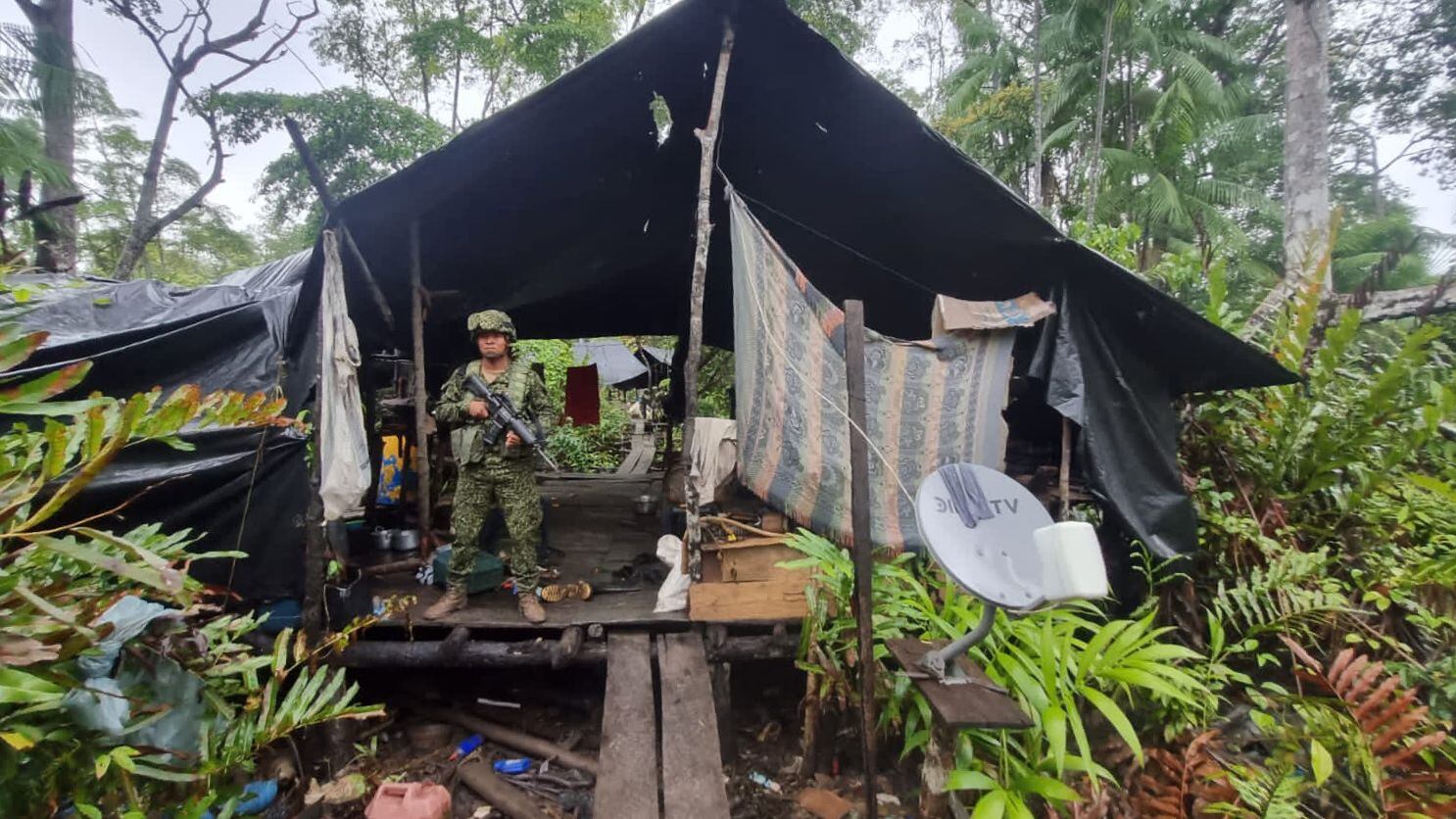 Laboratorio para procesar alcaloides. Foto: Armada Nacional