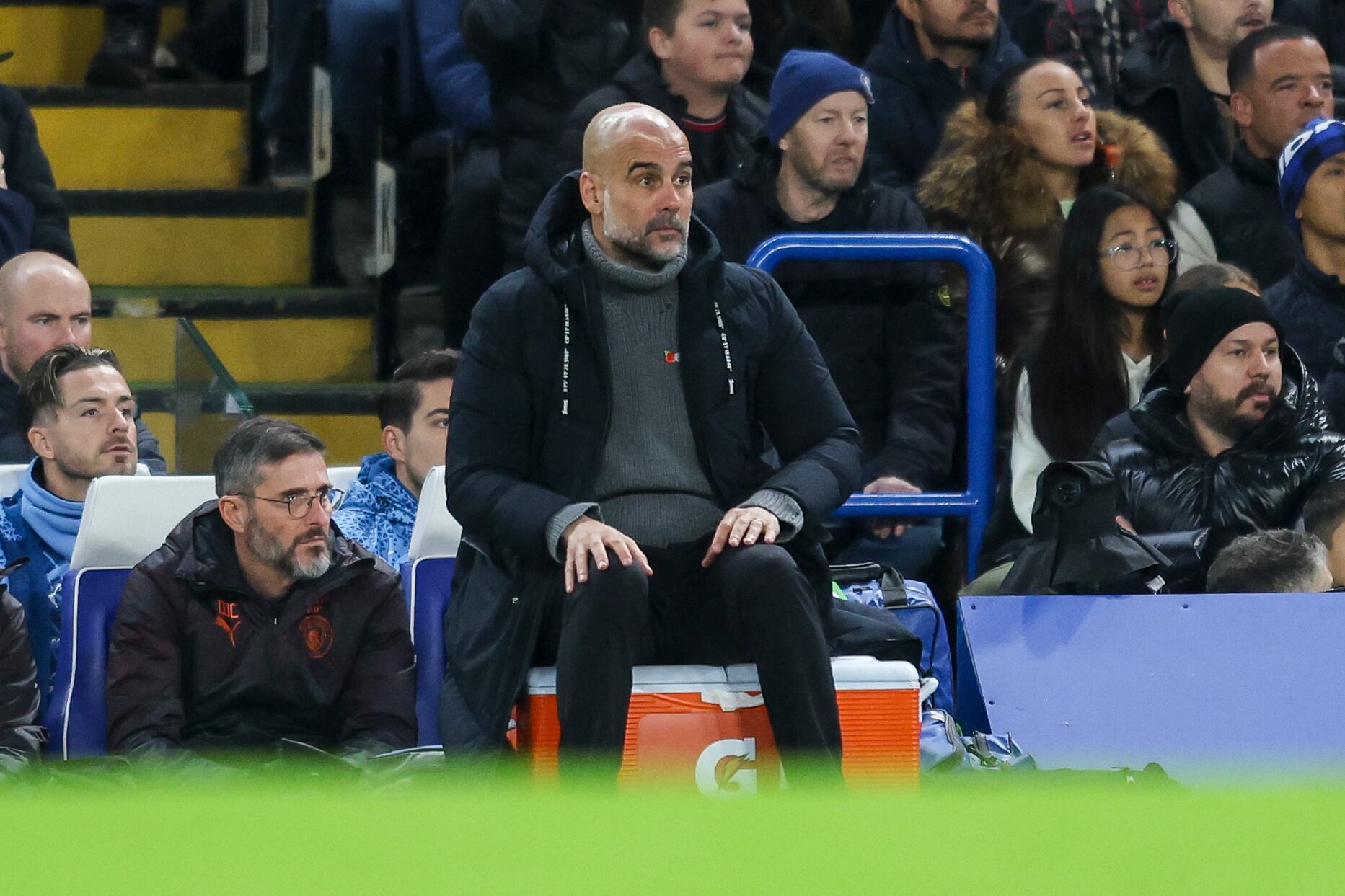 Pep Guardiola, director del Manchester City. (Photo by Robin Jones/Getty Images)