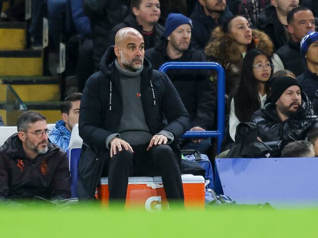 Pep Guardiola, director del Manchester City. (Photo by Robin Jones/Getty Images)
