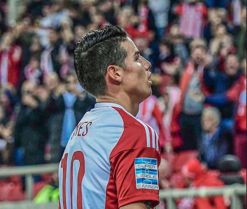 James Rodríguez, volante colombiano del Olympiacos / Instagram Olympiacos.
