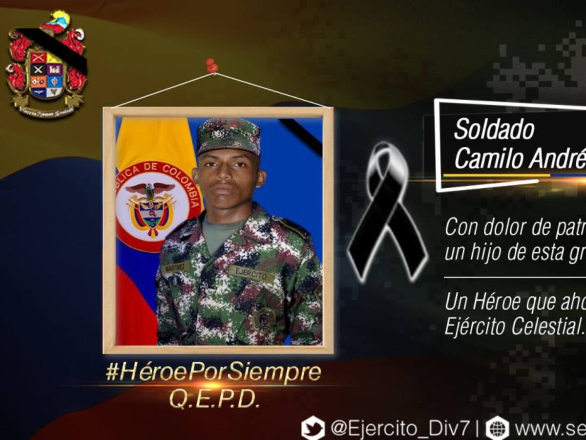 Un soldado murió tras caer en un campo minado en Tarazá, Antioquia