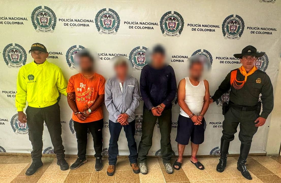 Capturados por robos de ganado en varios departamentos del país. Foto: Cortesía Policía Quindío