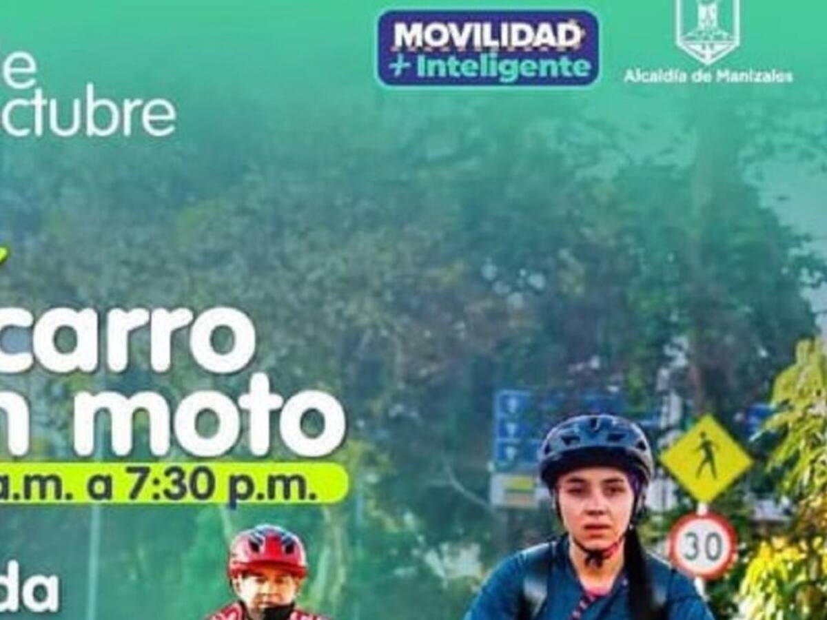 Día obligatorio sin carro y sin moto el 27 de octubre en Manizales