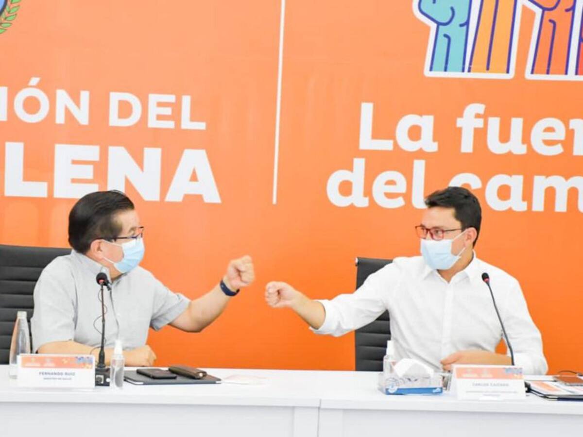 Ministro de Salud destaca la gestión de Caicedo en el plan de vacunación
