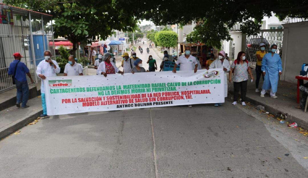 Líderes de Anthoc se unieron a la manifestación convocada en medio de la jornada nacional de paro