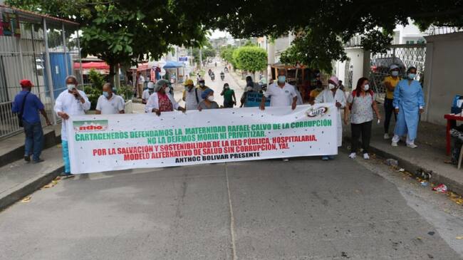 Líderes de Anthoc se unieron a la manifestación convocada en medio de la jornada nacional de paro