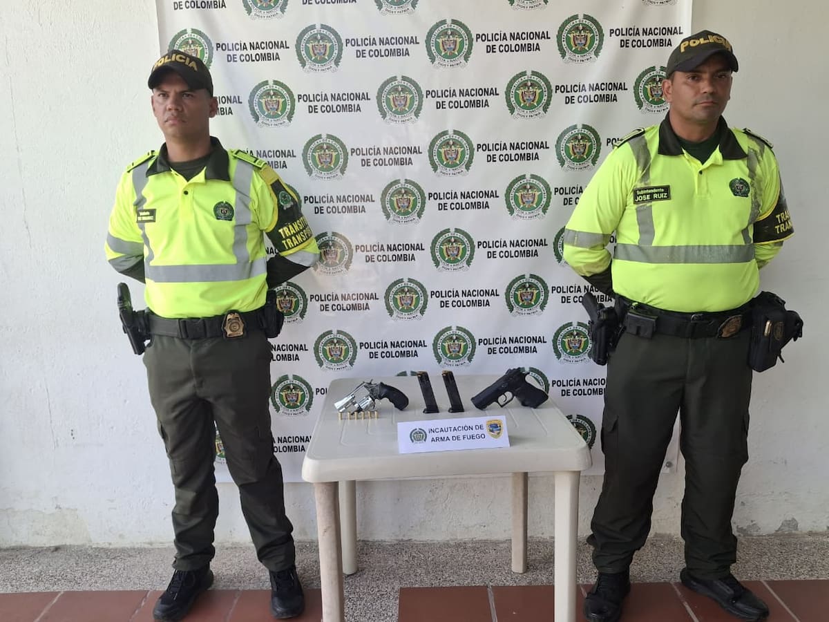 Policía de Bolívar incauta tres armas en vías de Bolívar