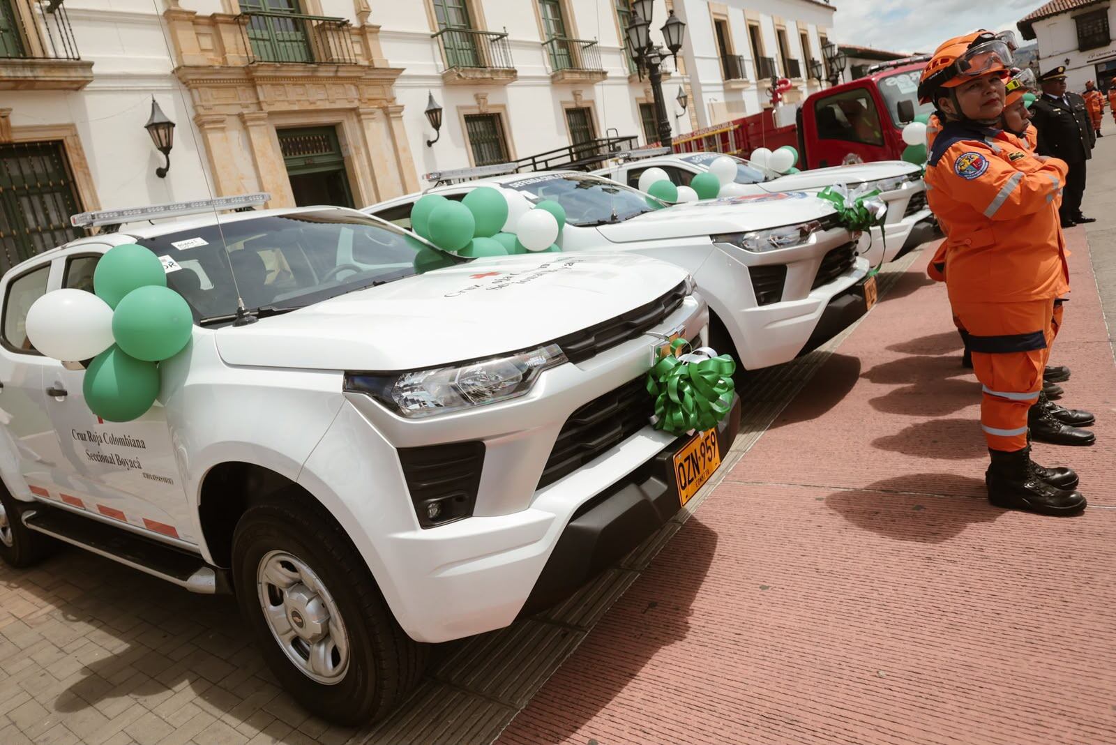 La Gobernación de Boyacá entregó siete automotores para reforzar los organismos de socorro en seis municipios del departamento / Foto: Prensa Gobernación de Boyacá.