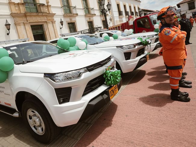 La Gobernación de Boyacá entregó siete automotores para reforzar los organismos de socorro en seis municipios del departamento / Foto: Prensa Gobernación de Boyacá.