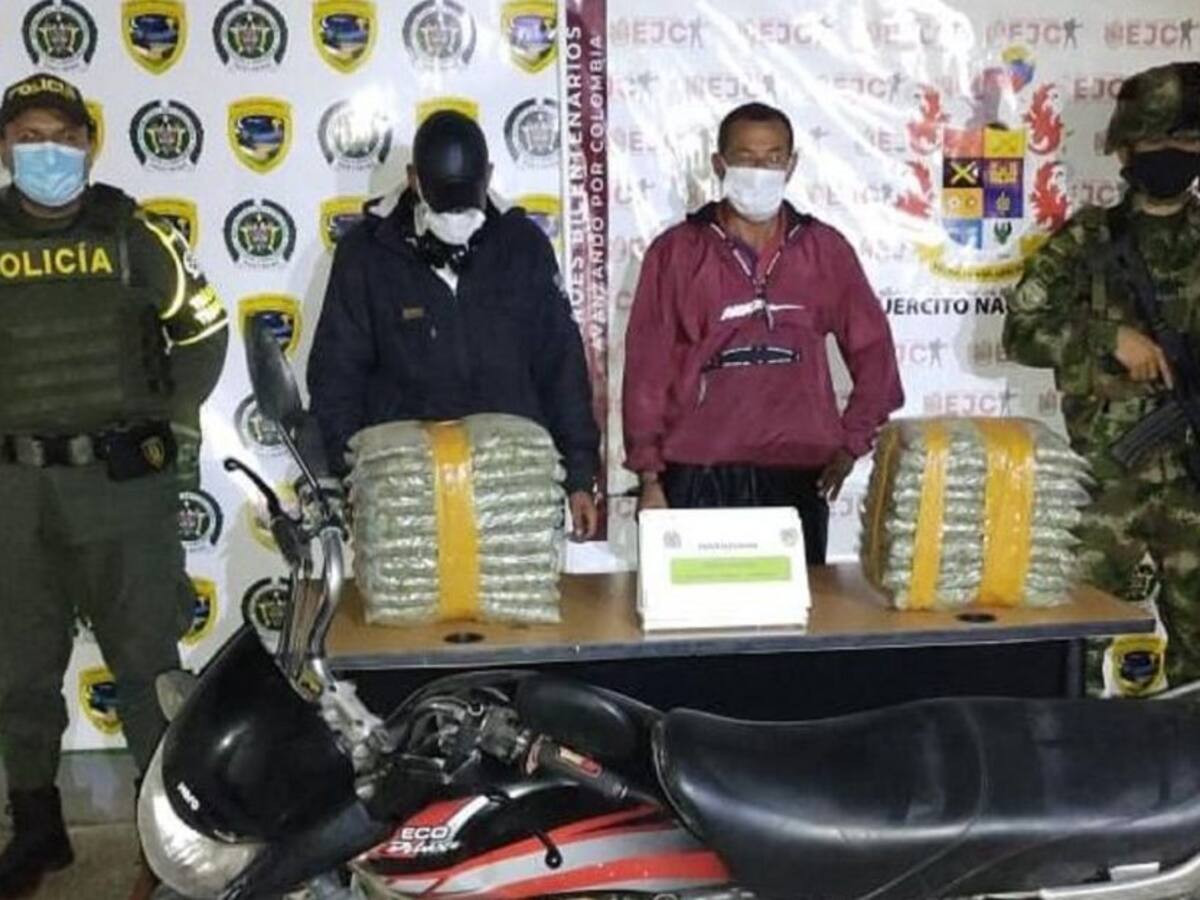 Capturados con 10 kilos de marihuana en el Huila