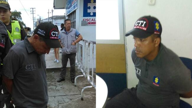 Capturados dos falsos funcionarios de la Fiscalía en Popayán. Foto: Fiscalía