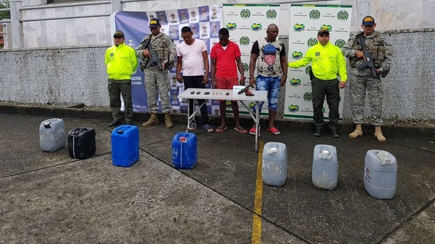 Envían a la cárcel a presuntos integrantes del Eln en Buenaventura. Foto: Policía