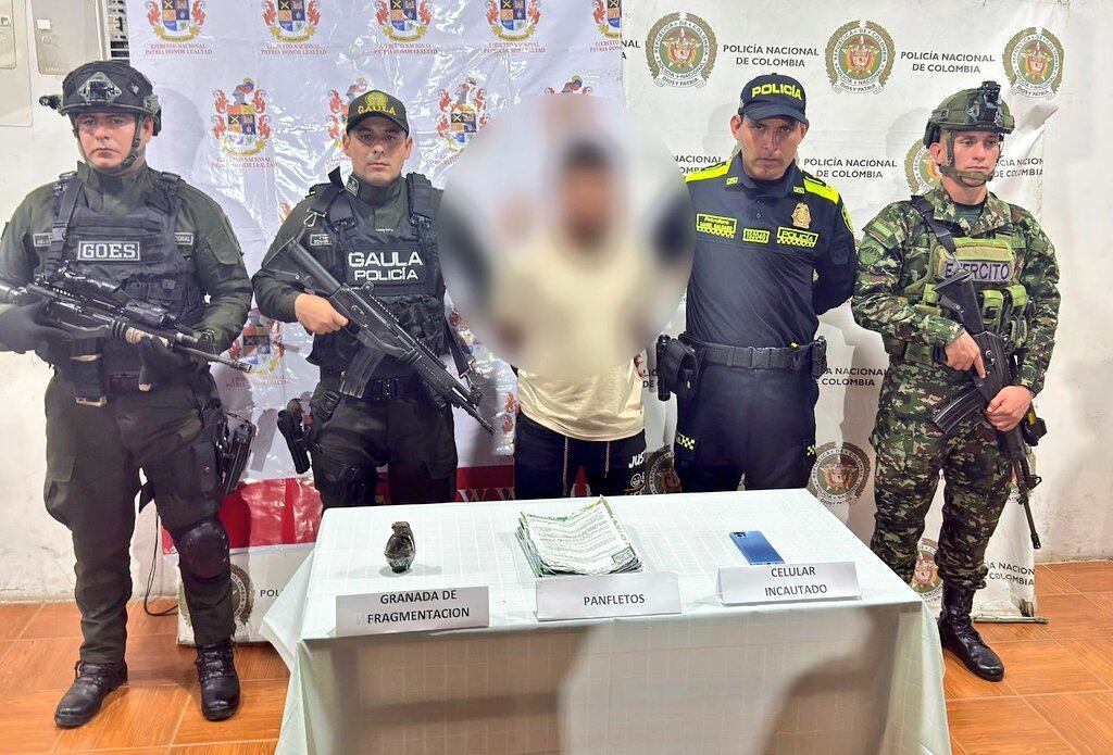Alias 'Cortico' fue capturado en la población de San Antonio, Tolima