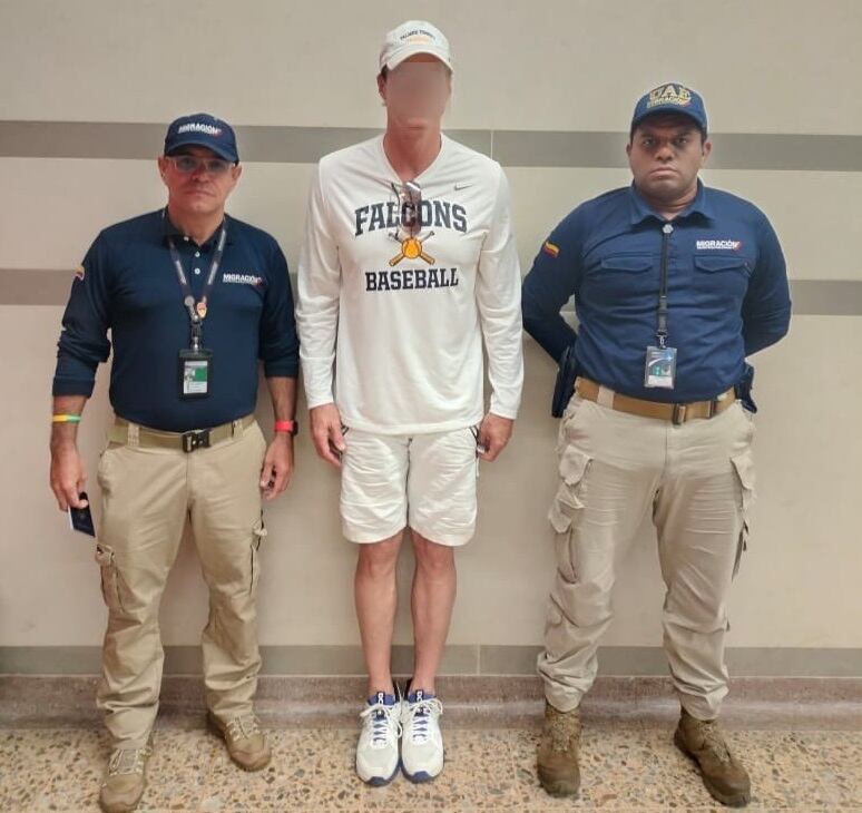 Extranjero inadmitido por alerta de agresor sexual- foto Migración Colombia