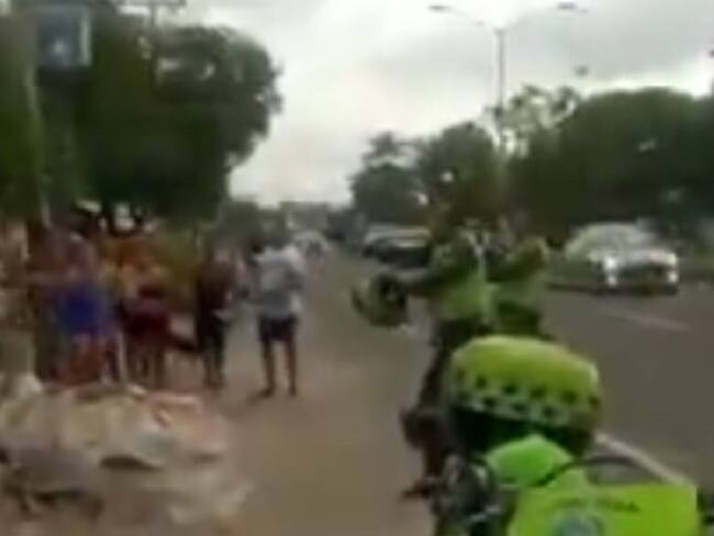 La protesta en Malambo