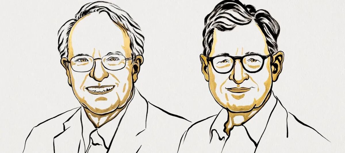 Robert E. Hall Michael Woodford, ganadores del Premio Nobel de Economía. Foto: Premios Nobel.