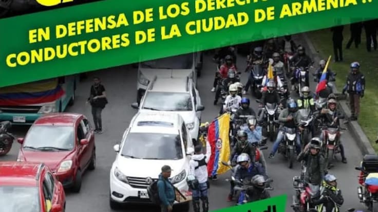 Caravana en contra del pico y placa