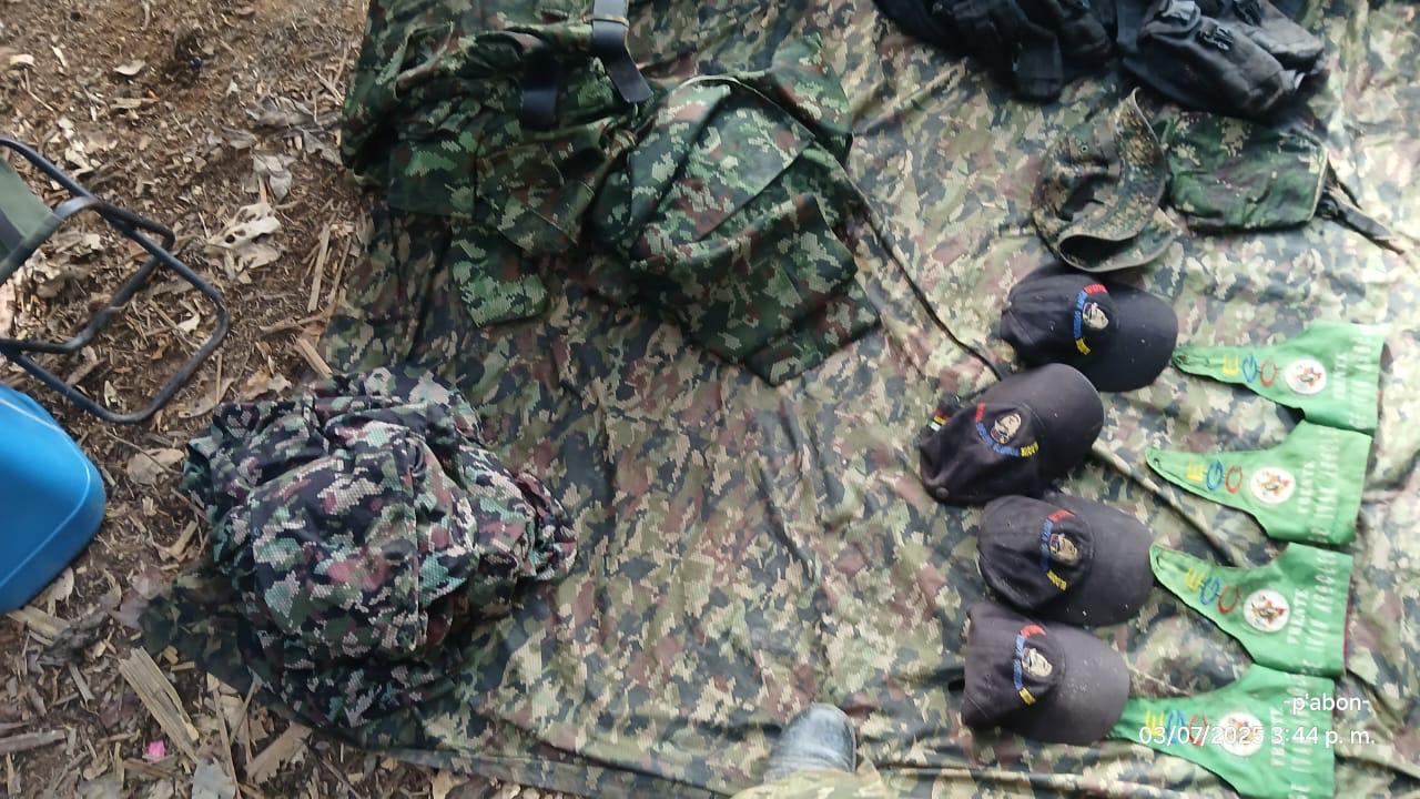 Arsenal del Clan del Golfo en Remedios. Foto: Décima Cuarta Brigada.