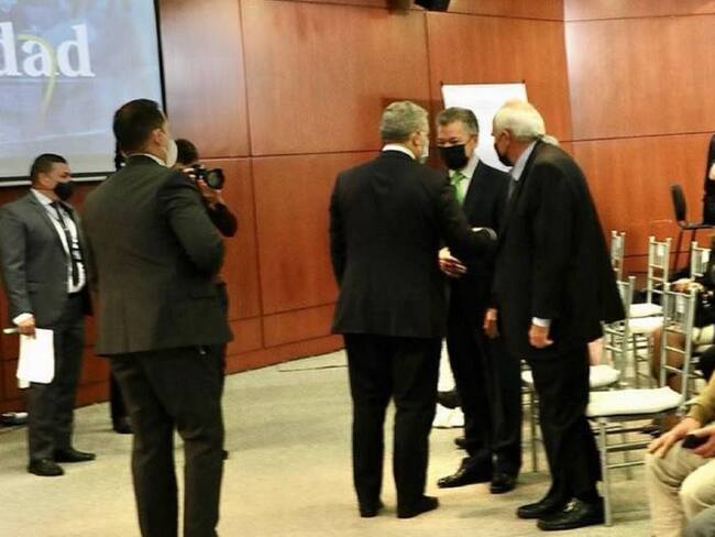 Juan Manuel Santos e Iván Duque en la conmemoración de los 5 años del acuerdo de Paz