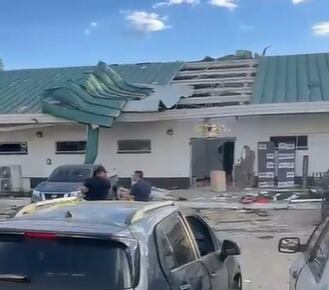 Daños en Comando Denor por carro bomba / Foto Caracol Cúcuta