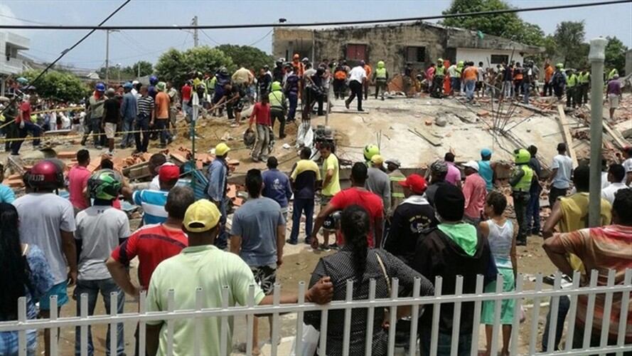 Desplome del edificio Blas de Lezo, en Cartagena. Foto: Colprensa