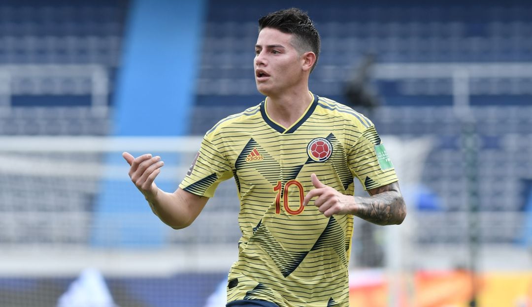 James Rodríguez, en uno de sus últimos partidos con la Selección Colombia ante Uruguay.