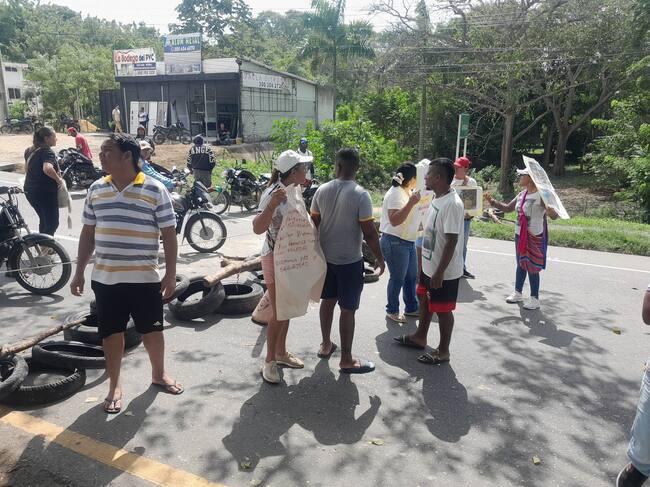 Foto: Facebook José López. Protesta en Turbaco