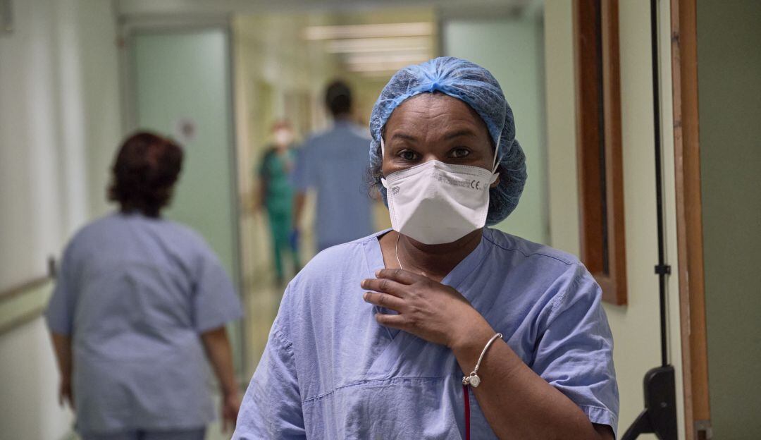 Personal de salud en un hospital de Portugal