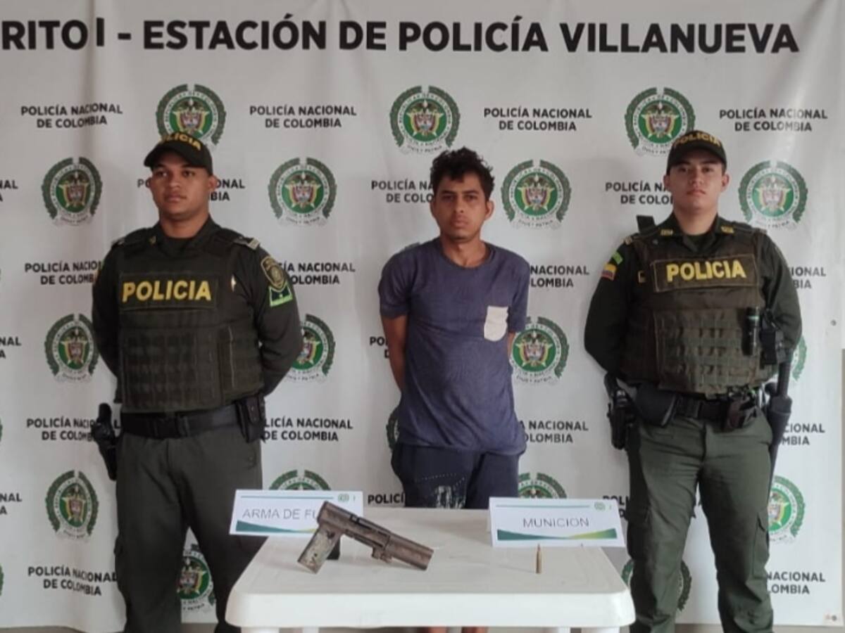 Policía capturó al ‘Tripita’ con un arma de fuego doble cañón en Villanueva, Bolívar