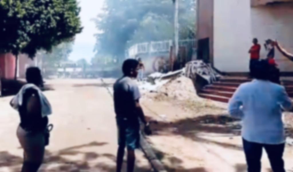 Disturbios en Becerril, Cesar./ Foto: Tomada de video de redes.