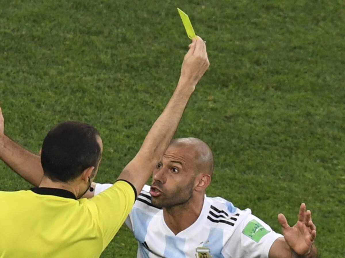 Mascherano, jugador con más tarjetas en la historia de la Copa del Mundo
