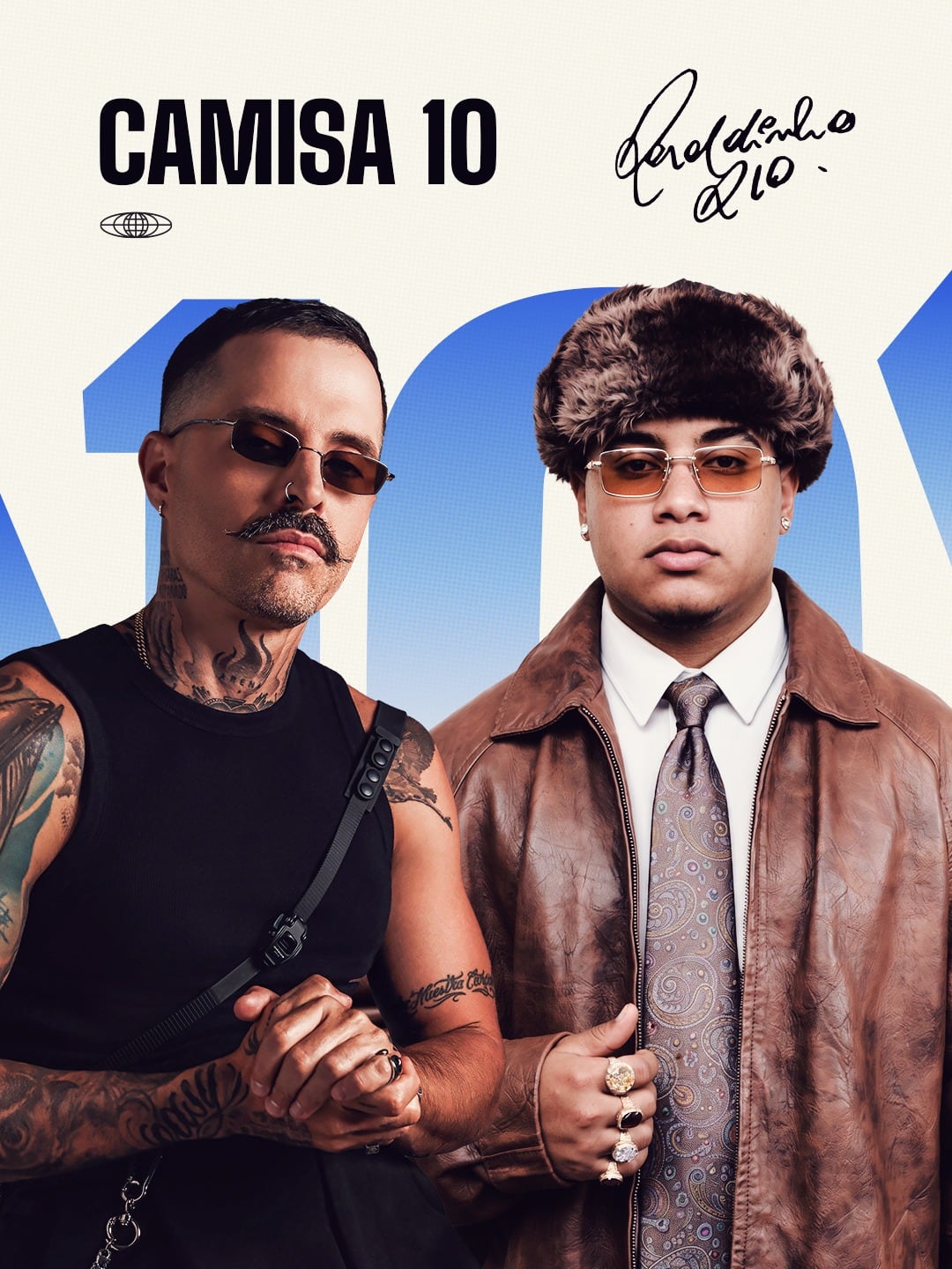 Mike Bahía presentó ‘Competí’ canción mundialista bajo el sello discográfico de Ronaldinho