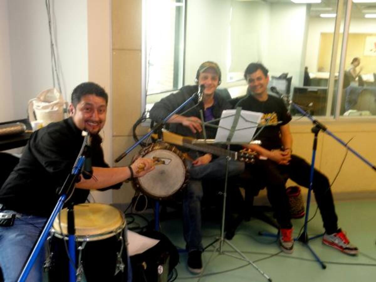 Oscar Delgado, Gigi Posada y Tuto Muñoz. Músicos de La Ventana