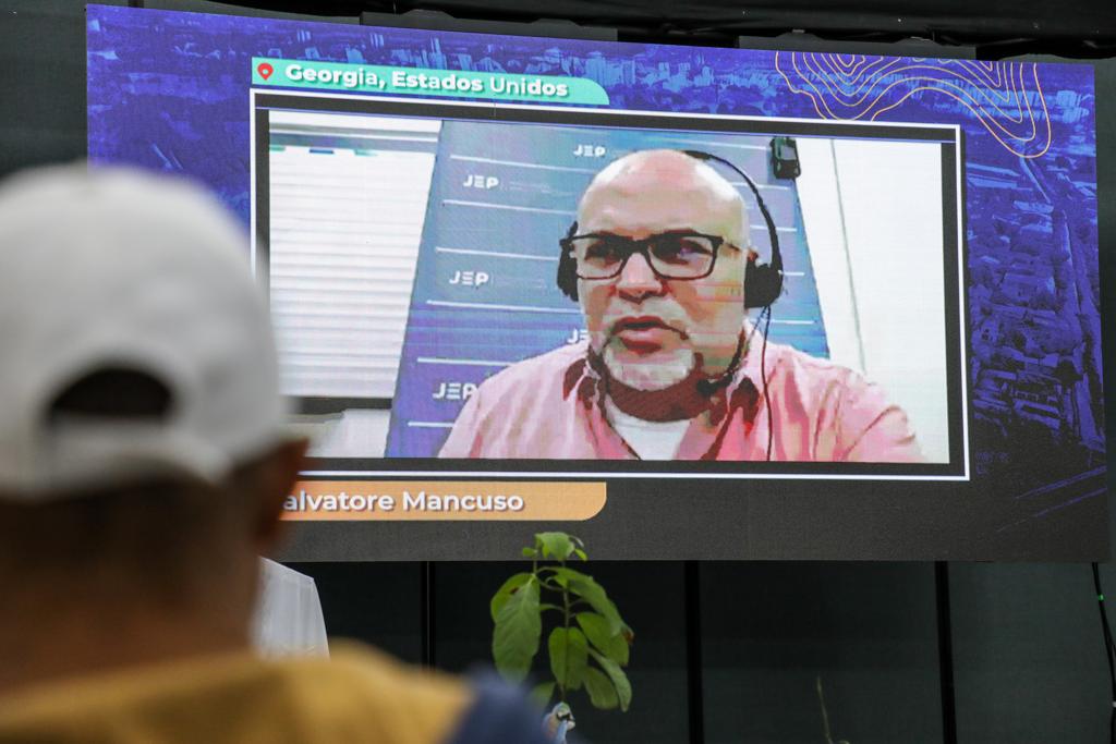 Salvatore Mancuso en la JEP. Foto: Cortesía JEP