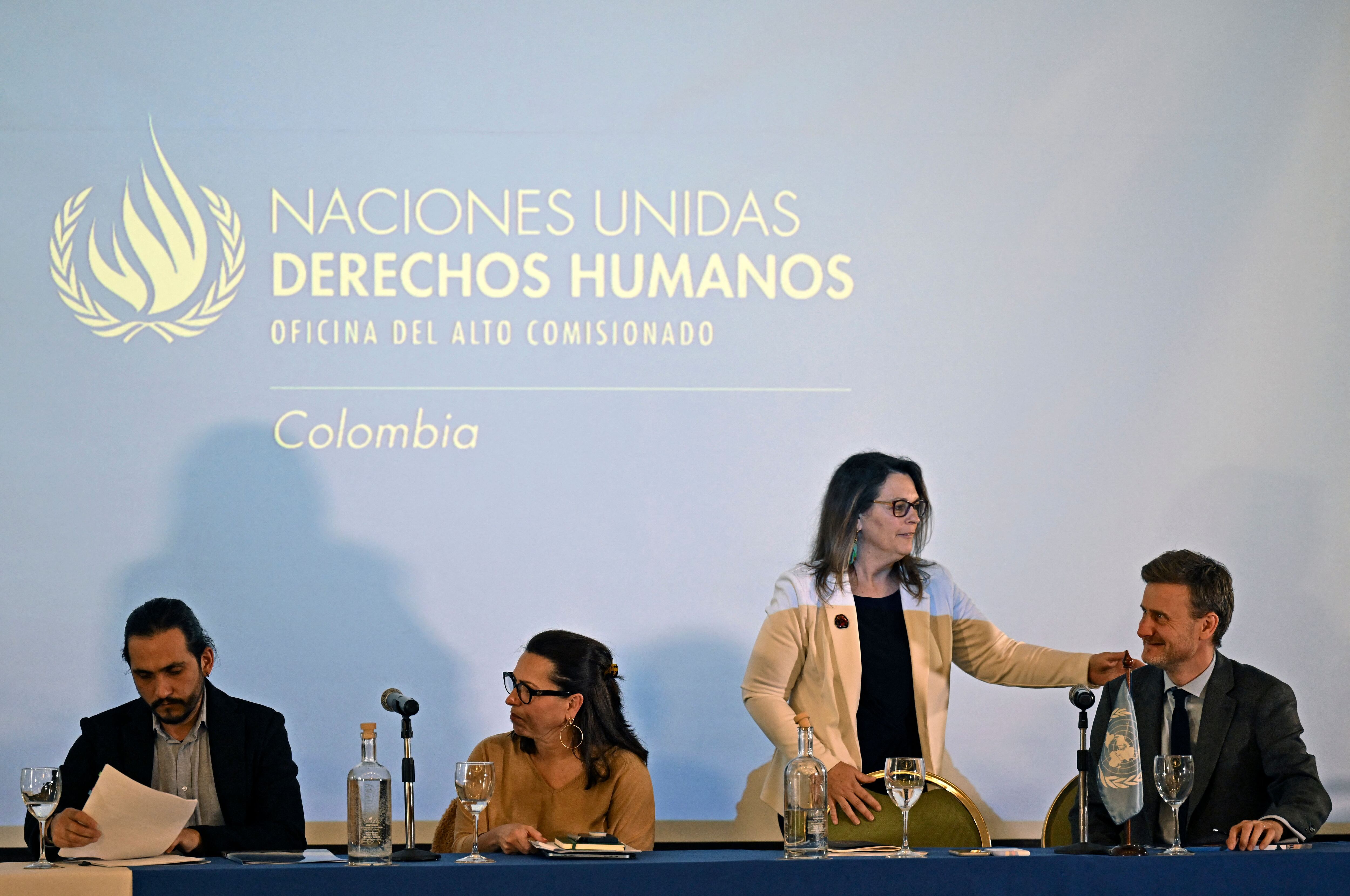 La representante del Alto Comisionado de Naciones Unidas para los Derechos Humanos en Colombia, Juliette de Rivero. 
(Foto:  RAUL ARBOLEDA/AFP via Getty Images)