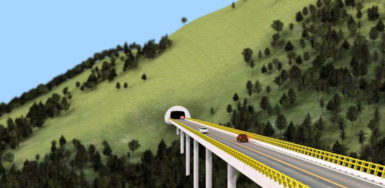 Diseños del túnel del Toyo en Antioquia.