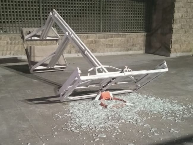 Vandalizan jirafa de baloncesto de la villa olímpica del estadio Américo Montanini