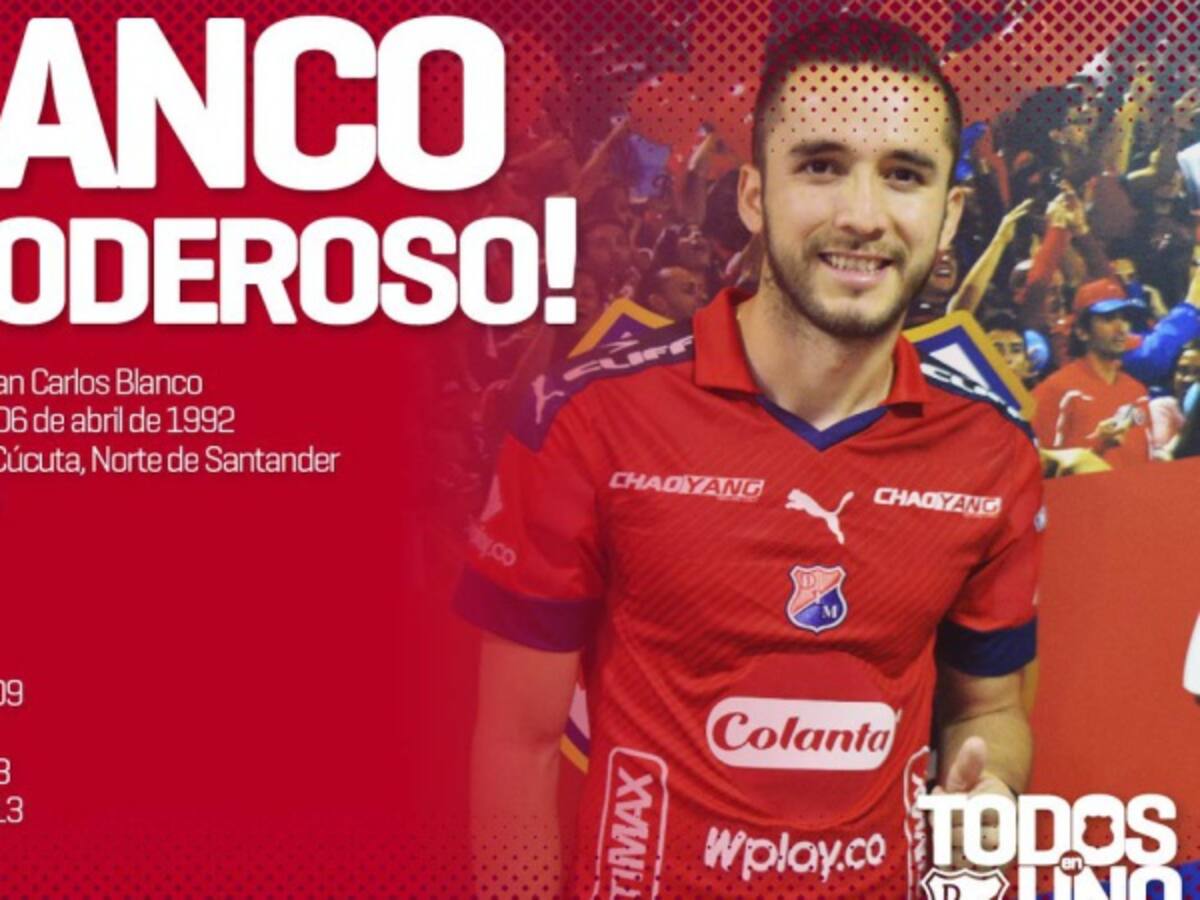 Jean Carlos Blanco es nuevo jugador del Independiente Medellín