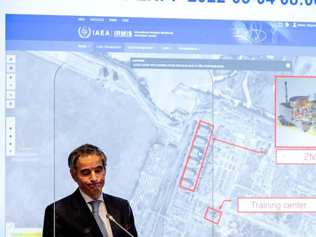 El director del OIEA, Rafael Grossi, explica los riesgos en Chernóbil